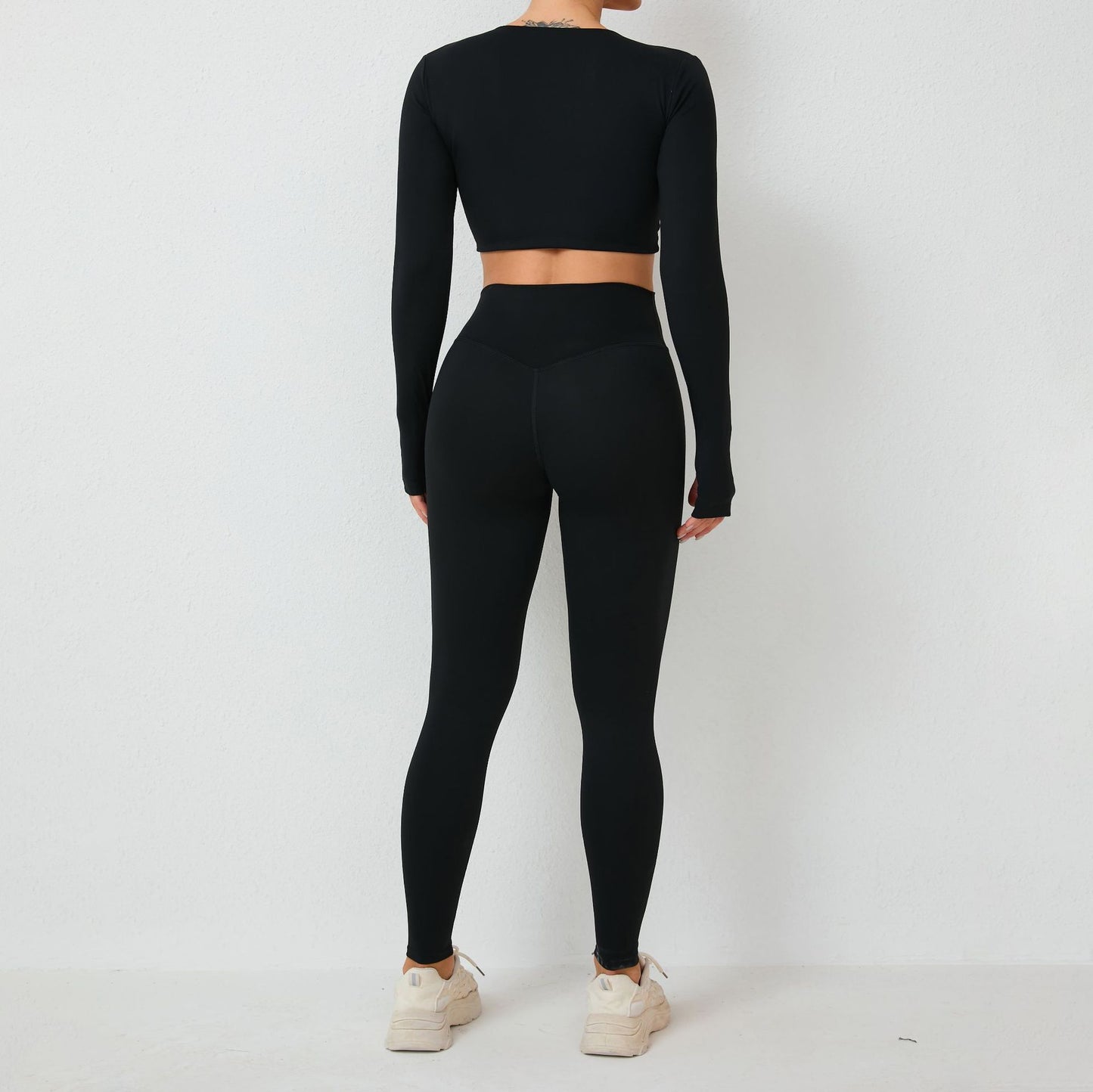 Knotted long sleeve athleisure set