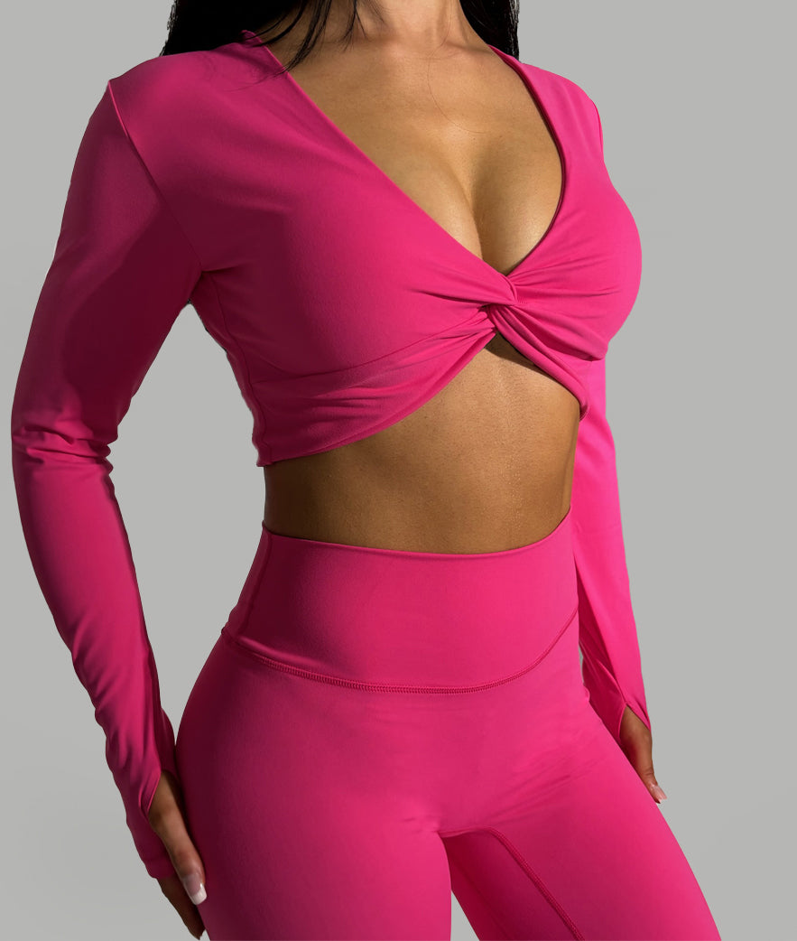 Knotted long sleeve athleisure set