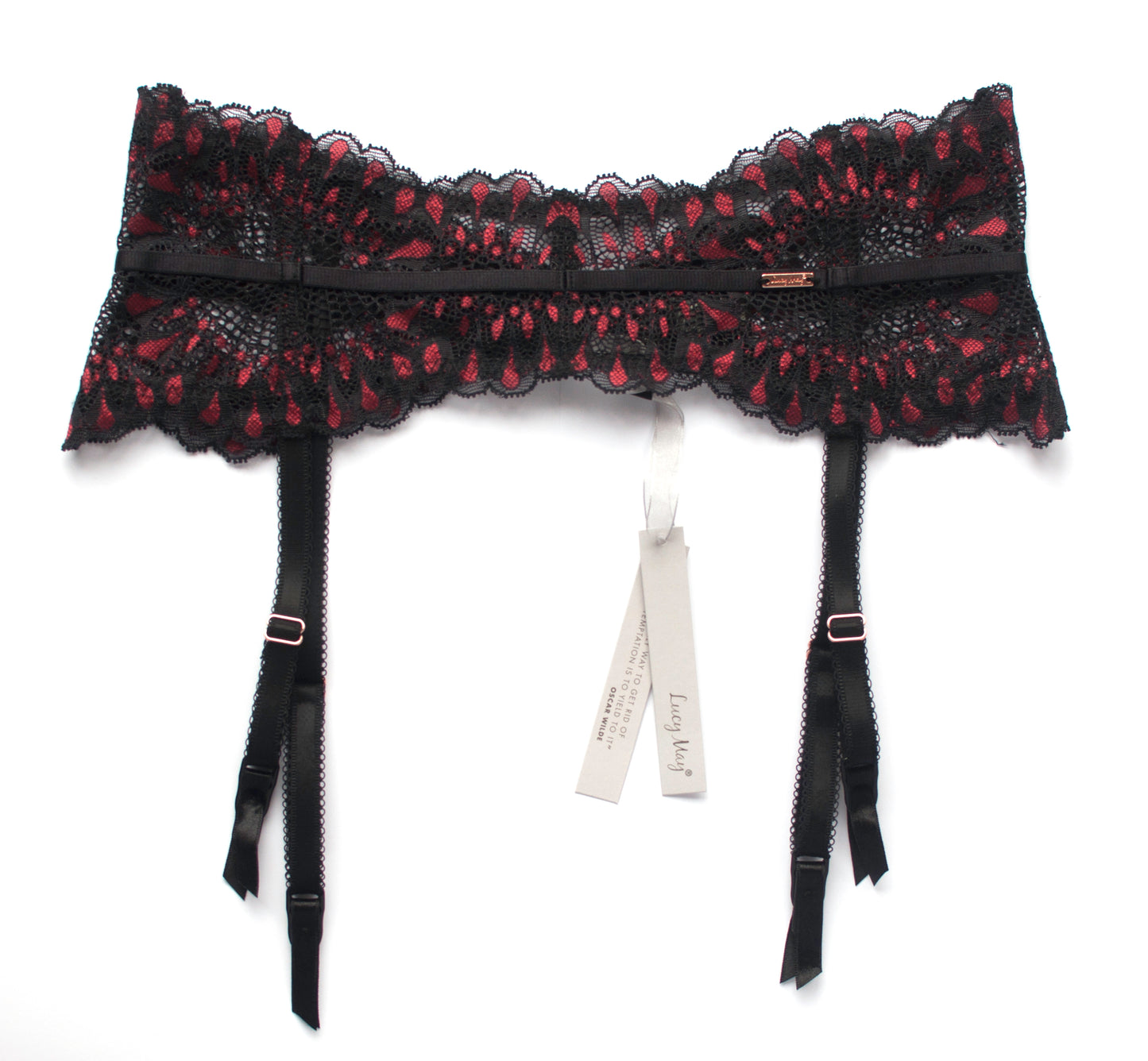 Black & red lace Lucy May Maybella Suspender