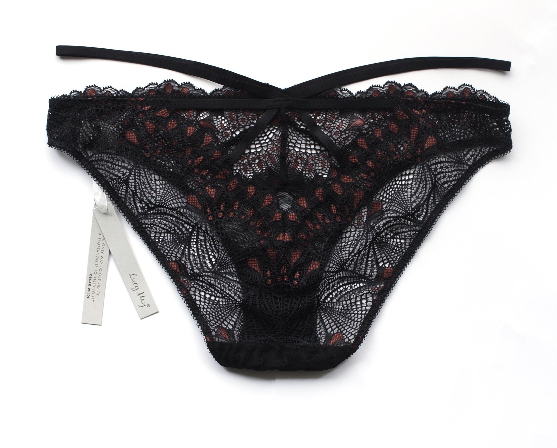 Black & red lace Lucy May Maybella Brief back view